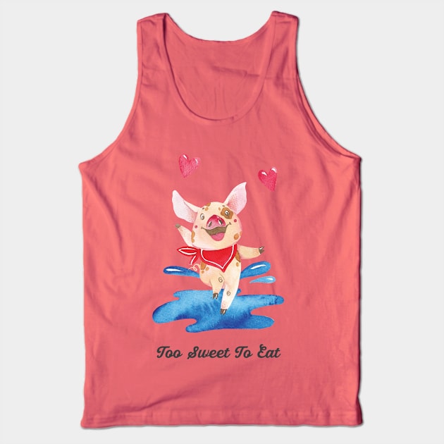 Happy Dancing Vegan Pig Tank Top by susannefloe